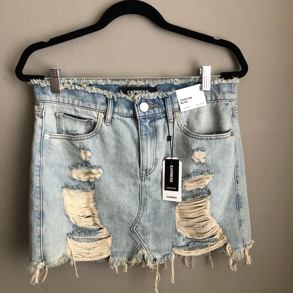 Express straight mini mid rise